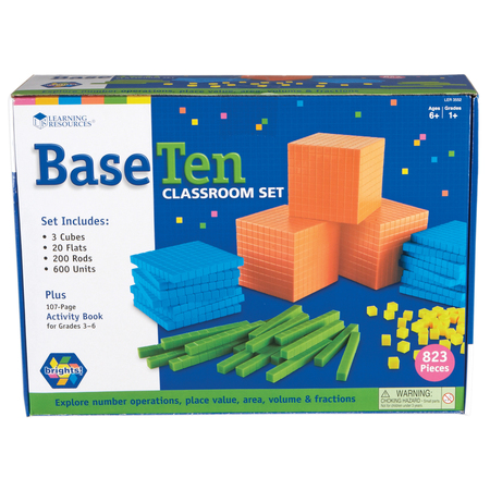 LEARNING RESOURCES Brights? Base Ten Classroom Set 3552